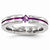 Titanium Satin Amethyst & Purple Anodized 4mm Wedding Band