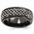 Black Titanium Patterned 9mm Wedding Band