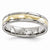 Titanium with 14k Yellow Gold Inlay 5mm Wedding Band