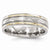 Titanium & 14k Yellow Gold Edge Polished 6mm Wedding Band