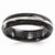 Black Titanium and 14k Domed 6mm Wedding Band