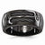 Black Titanium Cable & Spinel Sterling Silver Bezel 9.5mm Wedding Band