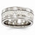 Titanium & Sterling Silver Brushed & Polished 9mm Ring