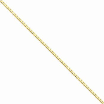 14K Yellow Gold Beveled Curb Chain