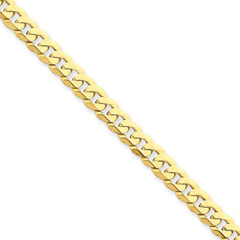 14K Yellow Gold Beveled Curb Chain