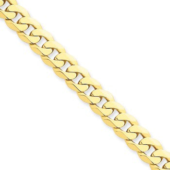 14K Yellow Gold Beveled Curb Chain