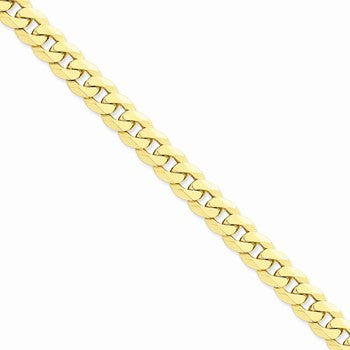 14K Yellow Gold Beveled Curb Chain