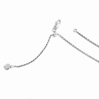 Sterling Silver Adjustable Rope Chain