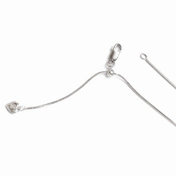 Sterling Silver Square Adjustable Ustable Snake Chain