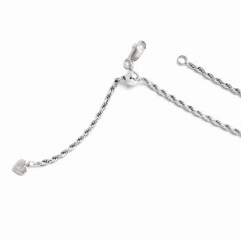 Sterling Silver Adjustable Rope Chain