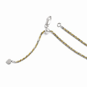 Sterling Silver Gold-Plated Adjustable Ustable Cyclone Chain