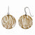 Sterling Silver w/ Chocolate Rhodium Diamond-cut Earrings