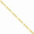 14K Yellow Gold Flat Figaro Chain Bracelet