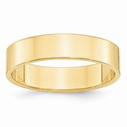 14k Yellow Gold 5mm Lightweight Flat Wedding Band