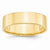 14k Yellow Gold 6mm Lightweight Flat Wedding Band