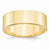 14k Yellow Gold 7mm Lightweight Flat Wedding Band