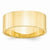 14k Yellow Gold 8mm Lightweight Flat Wedding Band