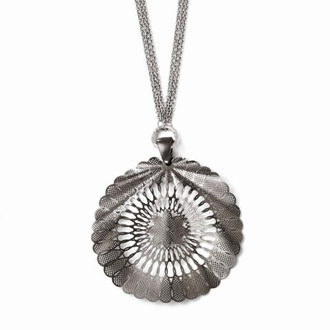 Sterling Silver Ruthenium-Plated Necklace