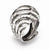 Leslies Sterling Silver Ruthenium-plated Diamond-cut Adjustable Ring