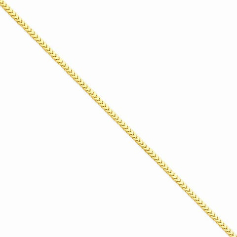 14K Yellow Gold Franco Chain Anklet