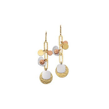 14k Yellow Gold Expressions Disc Collection Earrings