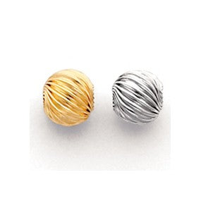 Gold Filled Twisted Corrugated Bead Charm hide-image