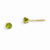 14k Yellow Gold 3mm Synthetic Peridot Earrings