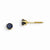 14k Yellow Gold 3mm Synthetic Blue Spinel Birthstone Earrings