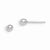 14k White Gold 3mm Ball Earrings