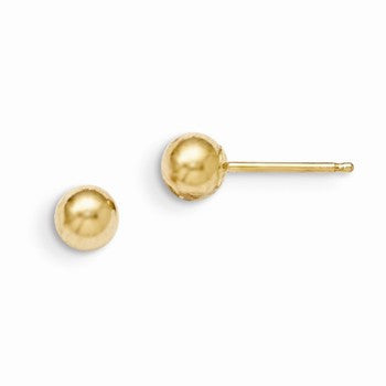 14k Yellow Gold 4mm Ball Earrings