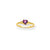 14k Yellow Gold 4mm Amethyst Heart Baby Ring