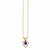 14K Yellow Gold Madi K Amethyst Heart Birthstone Necklace