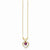 14K Yellow Gold Madi K Rhodalite Garnet Heart Birthstone Necklace