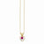 14K Yellow Gold Madi K Ruby Heart Birthstone Necklace