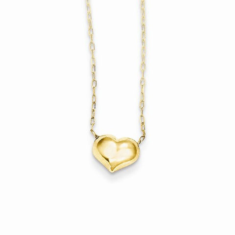 14K Yellow Gold Madi K Small Hollow Heart with Chain