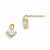 14k Yellow Gold CZ Childrens Post Earrings