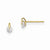 14k Yellow Gold CZ Childrens Post Earrings