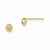 14k Yellow Gold CZ Diamond-cut Childrens Post Earrings