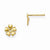 14k Yellow Gold CZ Childrens Flower Post Earrings