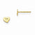 14k Yellow Gold Childrens Love Heart Post Earrings