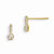 14k Yellow Gold CZ Childrens Star Post Earrings