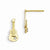 14k Yellow Gold CZ Childrens Guitar Post Earrings