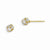 14k Yellow Gold CZ Childrens Ball Post Earrings