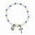 December Crystal & Faux Pearl Stretch Miraculous & Crucifix Bracelet