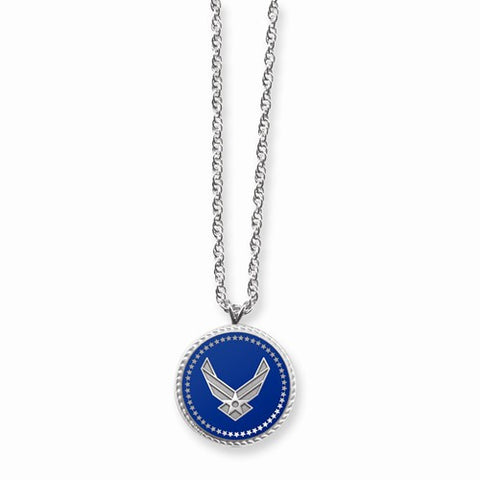 Air Force Rhodium Finish Necklace