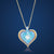 Turquoise Swarovski Elements Heart Necklace