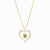 August Gold Trim Swarovski Birthstone Heart Necklace