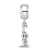 LogoGamma Phi Beta Vertical Letters Charm Bead in Sterling Silver