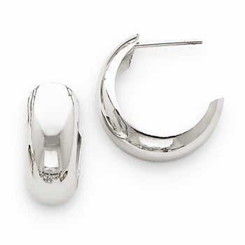 14k White Gold Hoop Earrings