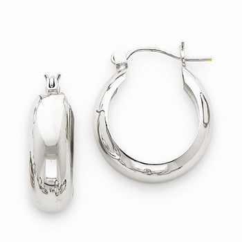 14k White Gold Hoop Earrings